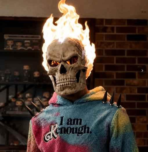 Máscara de Calavera Llameante LED 💀🔥 – Edición Halloween